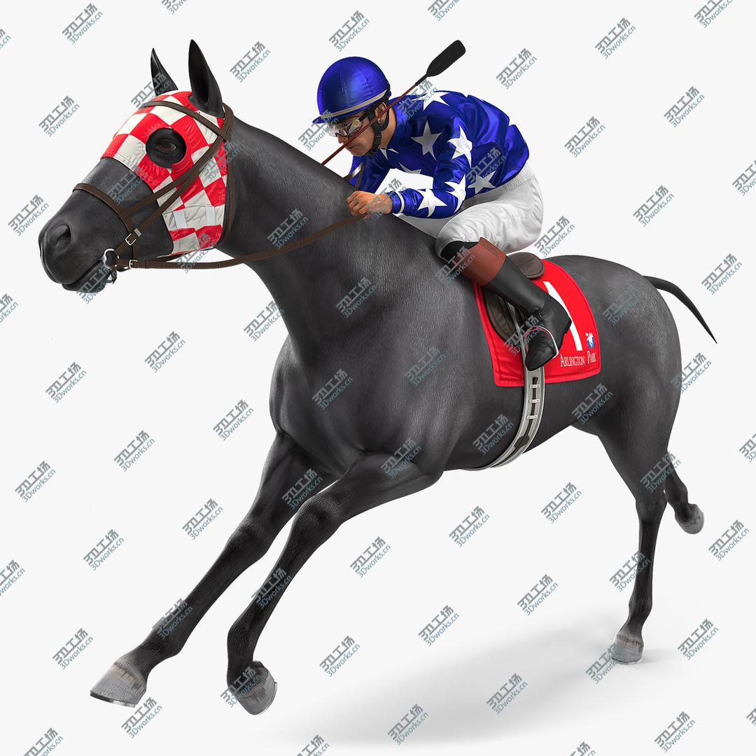 images/goods_img/202105071/3D model Running Black Racing Horse with Jokey/1.jpg